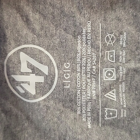 Made by 47 CHICAGO CUBS Women's 3/4 Sleeve Shirt Size Large Gray and Blue - Picture 6 of 6